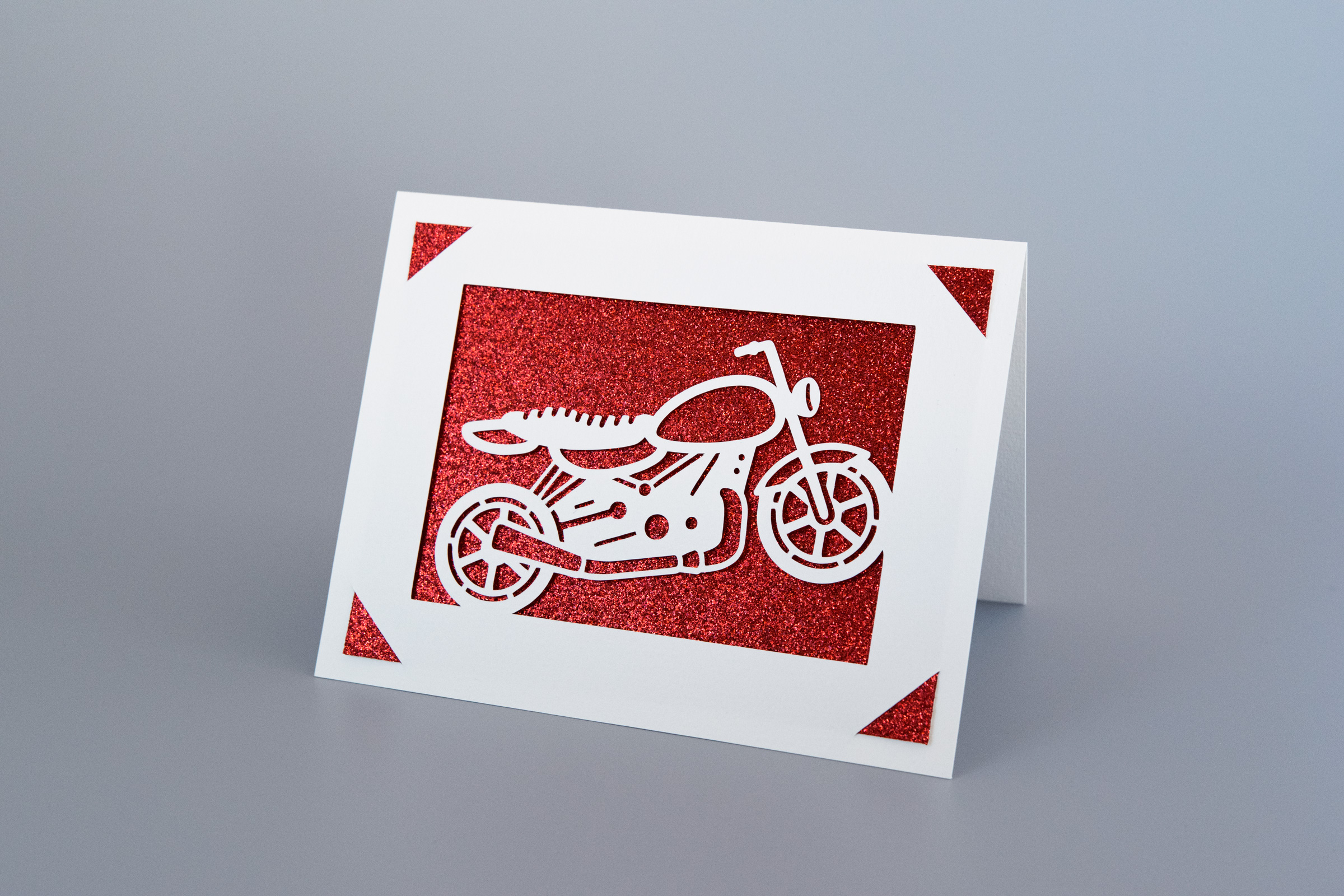 Motorcycle card - red