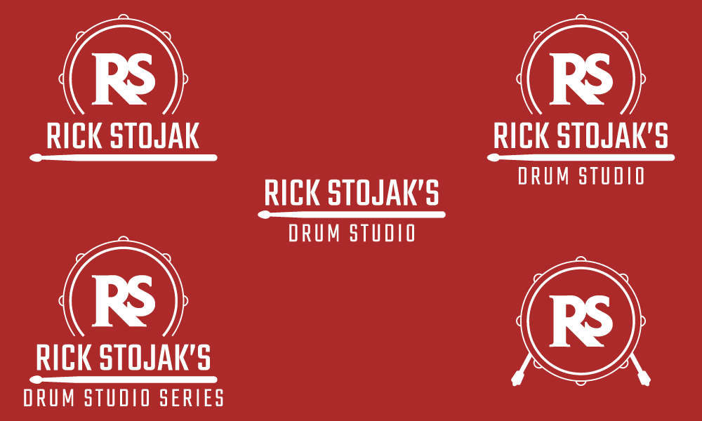 Rick Stojak Logo - White on Red
