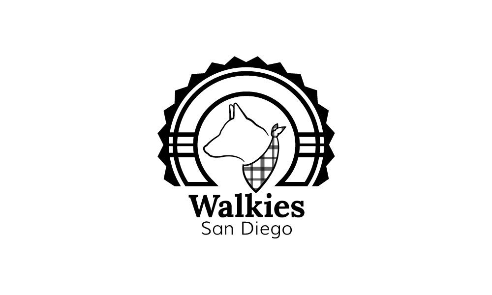 Walkies San Diego - Black on White