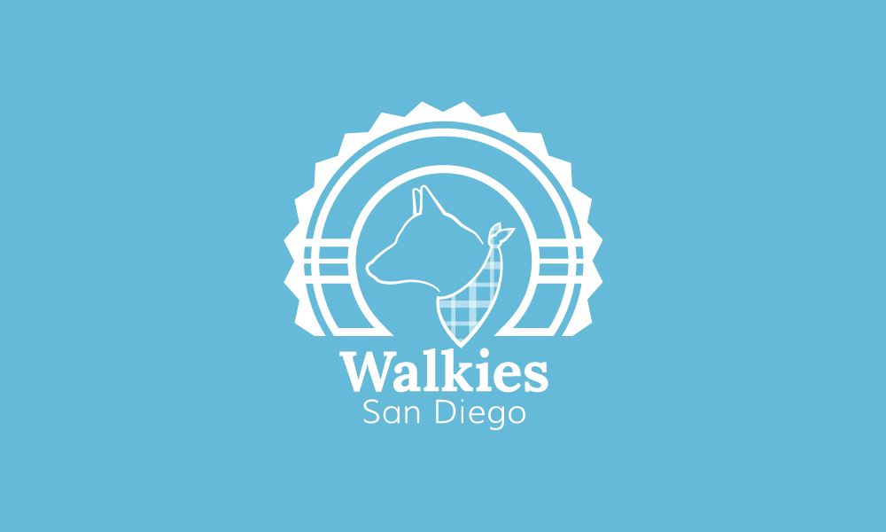 Walkies San Diego - White on Blue